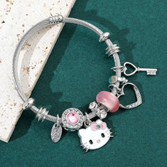 Hello Kitty Crystal Bead Bracelet