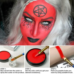 30G Water Monochromatic Face Body Painting Oil Palette Halloween Festive Washable face and body paint Makeup Costume Body Partie