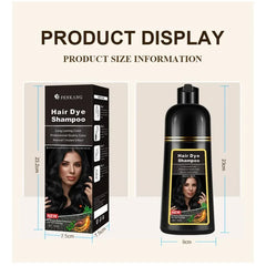 500ml 3in1 Hair Dye Shampoo Natural Black Hair Dye Covering White Herbal Components 7 Color for Women and Men New