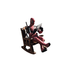 Marvel Deadpool Rocking Chair Action Figures Car Interior Ornaments Car Decoration Accessories Miniature Desktop Decor Hottoys