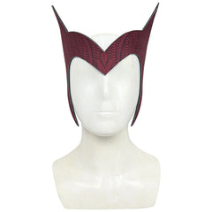 Superhero Scarlet Witch Cosplay Headband Mask Leather Headwear Face Cover Halloween Costumes Party For Adult Cosplay Props