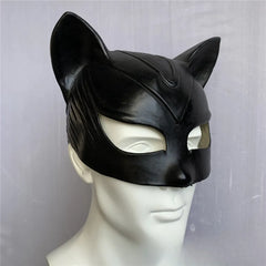 1PC Women Sexy Mask Half Eyes Cosplay Face Cat Faux Latex Masks Halloween Party Erotic Masquerade Adult Sex Toys Accessories