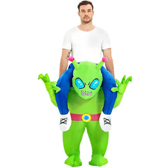 Adult Kids Astronaut ET Alien Inflatable Costume Funny Suit Boys Anime Fancy Dress Purim Halloween Party Cosplay Costumes