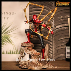 28cm Avengers Infinity War Iron Spiderman Action Figure PVC Figurine Statue Doll Collectible Model Decoration Toys Kids Gift