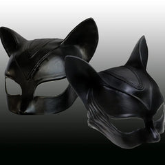 1PC Women Sexy Mask Half Eyes Cosplay Face Cat Faux Latex Masks Halloween Party Erotic Masquerade Adult Sex Toys Accessories