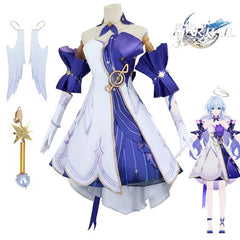 Robin Cosplay Game Honkai Star Rail Robin Cosplay Costume Anime 3D Print Dresses Wig  Role Play Uniform Full Set for Women Girls