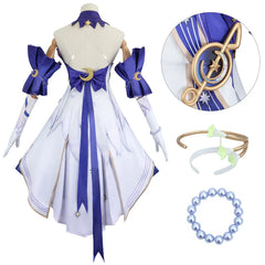 Robin Cosplay Game Honkai Star Rail Robin Cosplay Costume Anime 3D Print Dresses Wig  Role Play Uniform Full Set for Women Girls